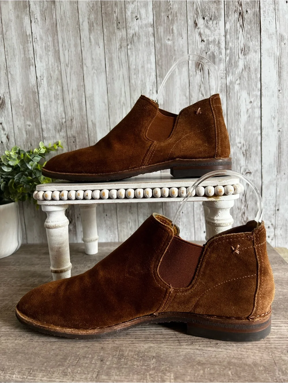 Trask Allison Women's Brown Suede Chelsea Boots Fall Classic Size 8.5